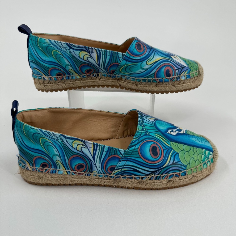 Anuschka 4204 Espadrille Shoes WOMENS Multicolor Round Toe Slip On SIZE 7